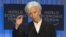 International Monetary Fund Managing Director Christine Lagarde gestures as she speaks to the assembly at the 43rd Annual Meeting of the World Economic Forum in Davos, Switzerland, Jan. 23, 2013.