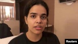 Perempuan Saudi Rahaf Mohammed Alqunun yang melarikan diri ke Bangkok, Thailand. 