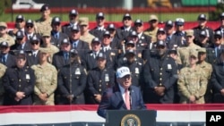 Президент CША Дональд Трамп во время выступления на мероприятии «Steel Across America»,  8 сентября 2026 года, в Вашингтоне. (Фото: AP/Mark Schiefelbein)