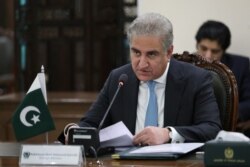 FILE - Pakistani Foreign Minister Shah Mehmood Qureshi, in Islamabad, Pakistan, April 7, 2021.
