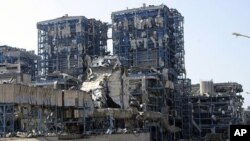 View of the Vasilikos power station, destroyed on July 11 2011 in a blast of confiscated Iranian munitions stored at a nearby military base, July 21 2011