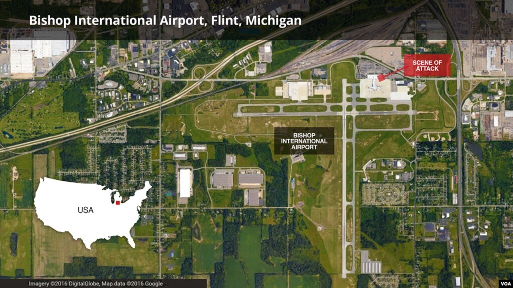 Bishop International Airport map