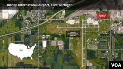 Bishop International Airport map