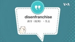 学个词 --disenfranchise