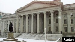 FILE: The north side of the U.S. Treasury Building in Washington. Taken Feb. 22, 2001.