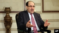 FILE - Iraq's Vice President and former Prime Minister Nouri al-Maliki, Feb. 2, 2015.