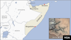 Map of Puntland region of Somalia