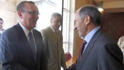 رهبر موقت لیبی با دیپلمات ارشد آمریکا ملاقات می کند