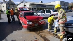 No one, including the elderly driver of this vehicle involved in an accident in Lake Buena Vista, Florida, was seriously injured.