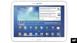 The 10-inch model of Samsung Electronics Company's new Galaxy Tab 3 series tablet computer. Such devices are growing in popularity in Africa. 