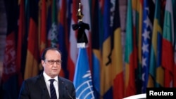 Francuski predsednik Oland govori u UNESCO-u