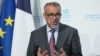 FILE - Director General of the World Health Organization Tedros Adhanom Ghebreyesus delivers a speech during the opening ceremony of the World Health Organization Academy in Lyon, central eastern France, on Dec. 17, 2024.