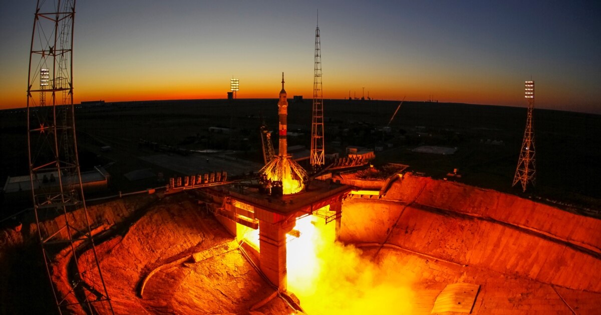 A Picture and Its Story - Spacecraft Blast Off on Edge of Day and