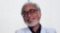 Japanese director Hayao Miyazaki speaks during a news conference held to announce his retirement from film in Tokyo, Sept. 6, 2013. 