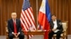 FILE - U.S. President Donald Trump, left, and Philippine President Rodrigo Duterte hold a bilateral meeting on the sidelines of an ASEAN Summit in Manila, Philippines, Nov. 13, 2017. 