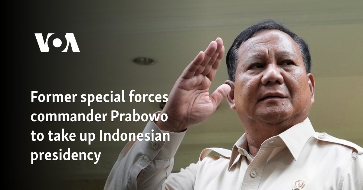 Former special forces commander Prabowo to take up Indonesian presidency