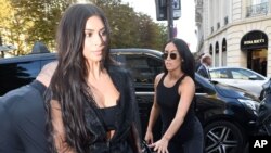 Kim Kardashian accosted in Paris, France, Sept. 28, 2016. 