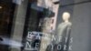 Signage for Barneys New York department store is displayed on the store's window, July 16, 2019, in New York. 