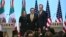 Mexico's Secretary of Economy Ildefonso Guajardo Villarreal,from left, Canadian Foreign Affairs Minister Chrystia Freeland, and U.S. Trade Representative Robert Lighthizer, pose for a group photo at a press conference regarding the seventh round of NAFTA 