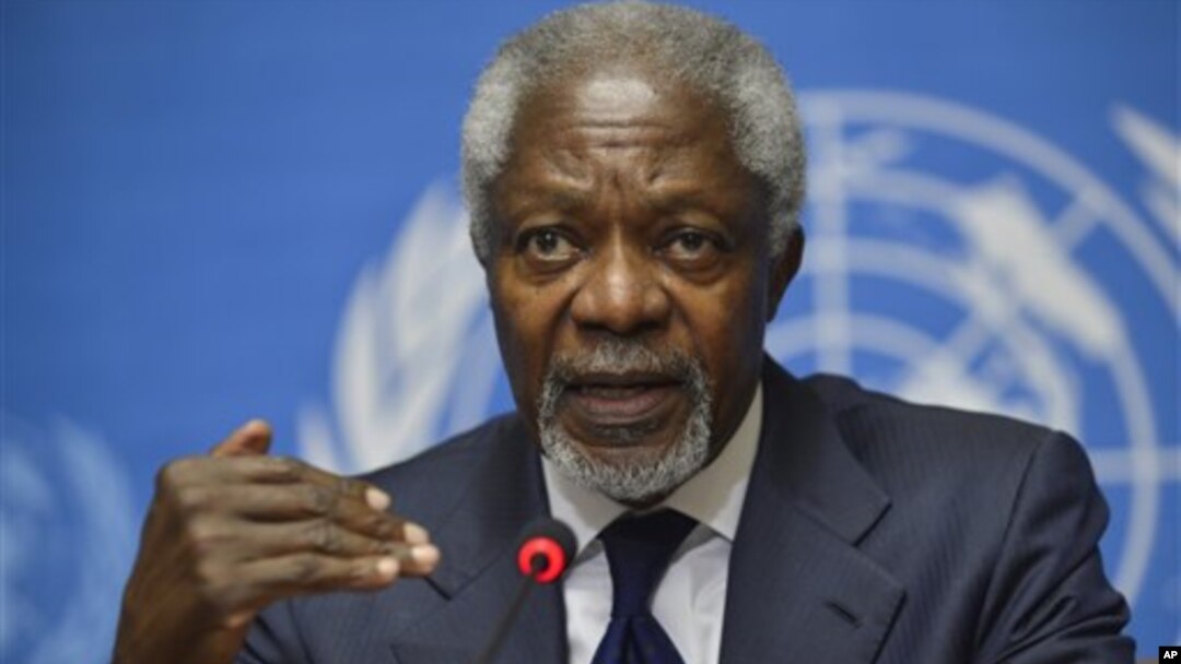 Utusan khusus PBB untuk perdamaian Suriah, Kofi Annan (foto: dok).