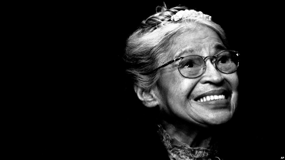 Rosa Parks smiles during a ceremony where she received the Congressional Medal of Freedom in Detroit, Nov. 28, 1999.