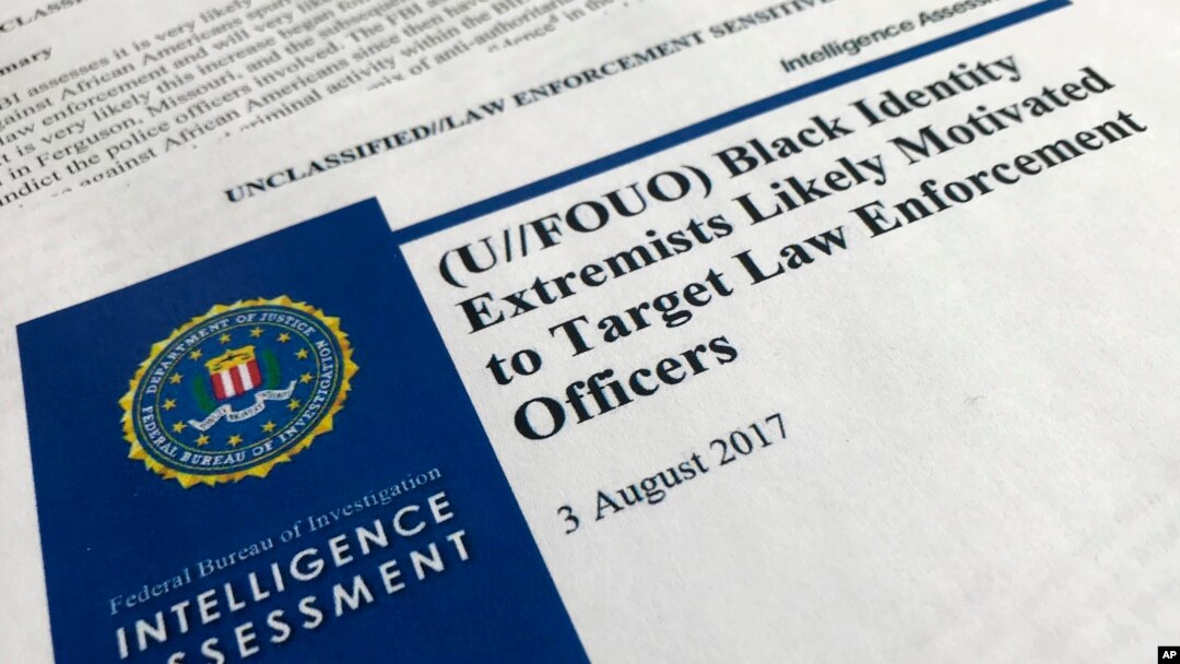Naslovna strana izveštaja FBI.