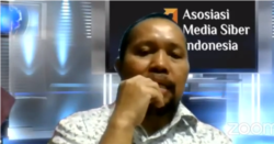 Ketua Umum Asosiasi Media Siber Indonesia (AMSI) Wenseslaus Manggut. (Foto: screenshot)