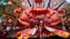 A woman in a costume participates in the annual West Indian American Day parade in the Brooklyn borough of New York City, Sept. 2, 2024.