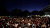 Students from University of Nevada Las Vegas hold a vigil Oct. 2, 2017, in Las Vegas. 