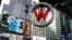 FILE - The logo for the W Hotel, owned by Starwood Hotels & Resorts Worldwide, in New York's Times Square, July 31, 2013. The information of as many as 500 million guests at Starwood hotels has been compromised.