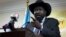 President Salva Kiir issued a decree announcing that he was firing his interior minister and the governor of Northern Bahr el Ghazal state, April 13, 2015.