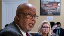 FILE - Chairman Bennie Thompson, D-Miss., and Vice Chair Liz Cheney, R-Wyo., of the House panel investigating the Jan. 6 U.S. Capitol insurrection, testify before the House Rules Committee at the Capitol in Washington, Dec. 14, 2021.