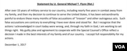 Statement from Mike Flynn about his guilty plea, Dec. 1, 2017.