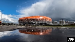 Une vue générale du stade de Mordovia à Saransk, le 6 juin 2018.