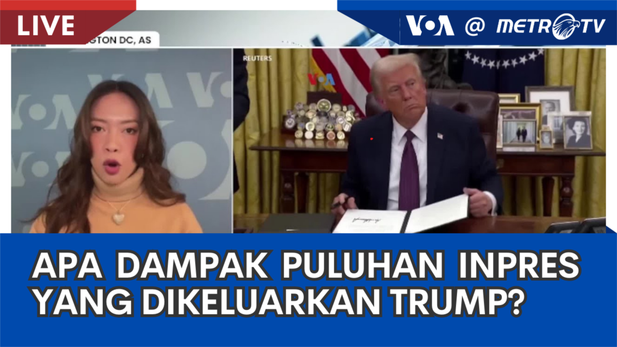 Laporan VOA untuk Metro TV: Trump Tandatangani Puluhan Inpres