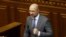 Ukraine's newly elected Prime Minister Denys Shmyhal speaks at the parliament session hall in Kyiv, Ukraine, March 4, 2020.
