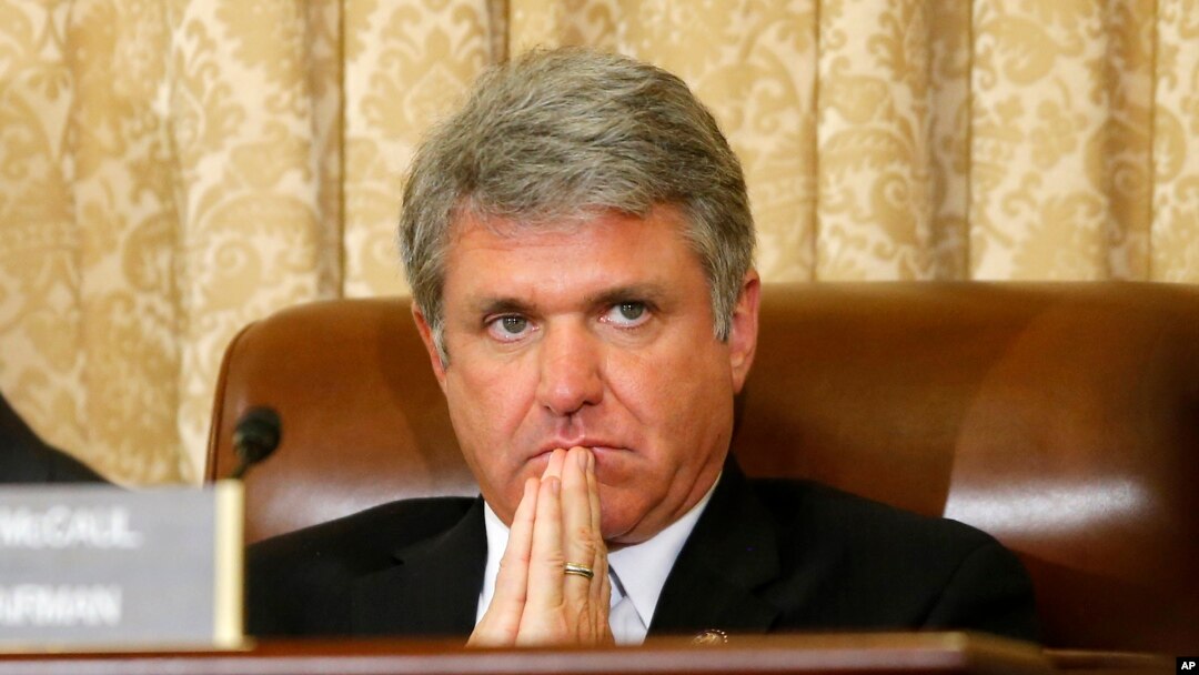 FILE - House Homeland Security Committee Chairman Michael McCaul, a Texas Republican, listens during a committee hearing on Capitol Hill in June 2014.
