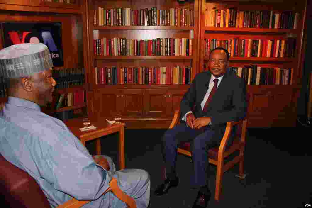 Niger President Mahamadou Issoufou interviewed by Aliyu Mustapha, Managing Editor of the Hausa Service.