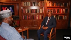 Niger's President Mahamadou Issoufou speaks with Aliyu Mustapha from the VOA Hausa Service on Aug. 8, 2014.