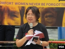 台灣婦女救援基金會執行長范情 （美國之音張永泰拍攝）