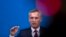 NATO Secretary General Jens Stoltenberg talks to journalists during a news conference at NATO headquarters in Brussels, Belgium, Oct. 24, 2018