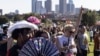 People attend L.A. Pride in the Park at Los Angeles State Historic Park in Los Angeles on June 8, 2024.