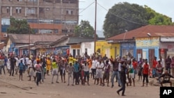 Une manifestation à Kinshasa, janvier 2015