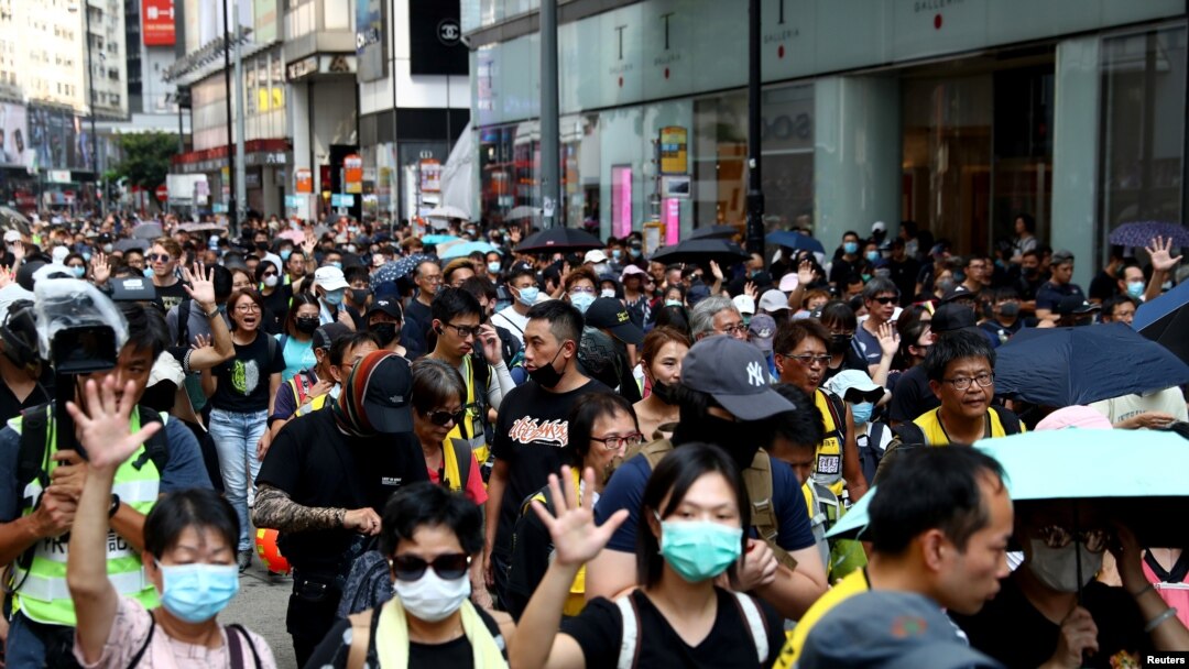 Người Hong Kong biểu tình ngày 05/10/2019.