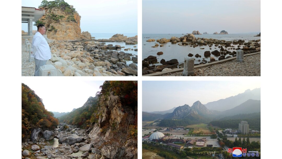 The Mount Kumgang tourist resort area is seen during North Korean leader Kim Jong Un's visit in this undated picture released by North Korea's Central News Agency, Oct. 23, 2019.