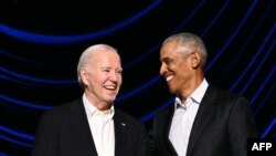 Presidente Joe Biden e ex-Presidente Barack Obama, Los Angeles, 15 junho , 2024.