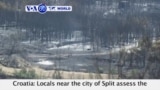 VOA60 World- Croatia: Locals near the city of Split assess the damage left after a wildfire