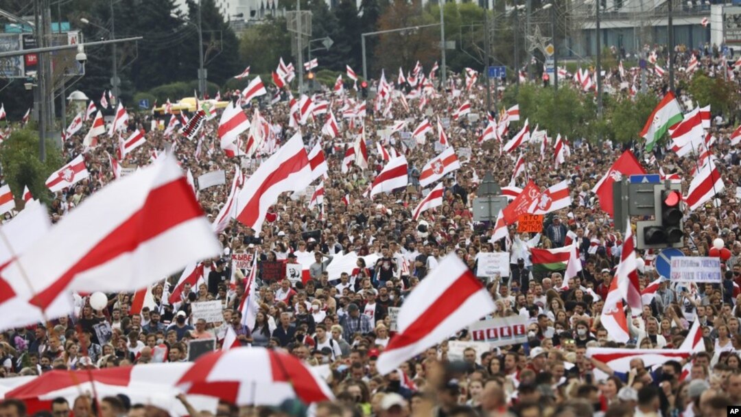 Акция протеста против фальсификации итогов президентскх выборов в Беларуси 2020 г.
Минск. 6 сентября 2020 г.