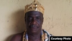 Nai Afisa Dankwah has guided the traditions and behaviors of his Awutu Akropong neighbors for three decades. (Photo by Joana Mantey)