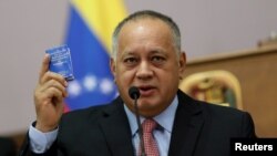 Ketua partai Sosialis yang berkuasa di Venezuela, Diosdado Cabello, di Caracas, Venezuela 8 Januari 2020. (Foto: dok).